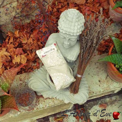 Relaxing cushion for the eyes "Venice" gray Made in France L'Atelier d'Eve