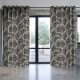 "Arcadie" Rideau coton noir Made in France Thevenon