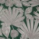 "Panama" Tissu vert sapin coton fleuri grande largeur Thevenon