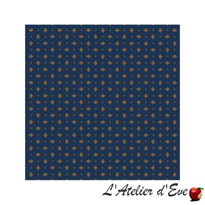 "Croquet bleu" 6 Provencal napkins 50x50cm cotton fabric Valdrôme