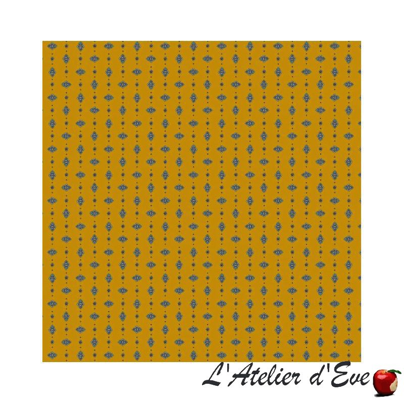 "Croquet jaune" 6 serviettes de table provençales 50x50cm tissu coton Valdrôme