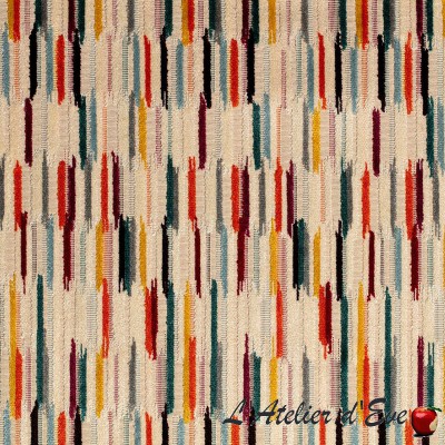 "Fast" Tissu ecru jacquard velours Thevenon