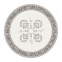"Haveli taupe" coated Provencal round tablecloth Valdrôme Made in France