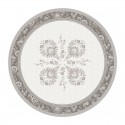 Nappe ronde enduite "Haveli taupe" Valdrôme Made in France