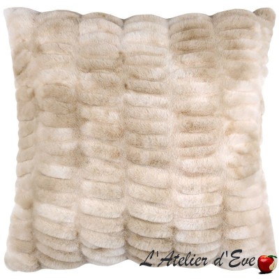 "Kalouga naturel" Coussin 50x50cm déhoussable avec intérieur