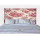 "Vintage" piped headboard washed linen fabric Thevenon