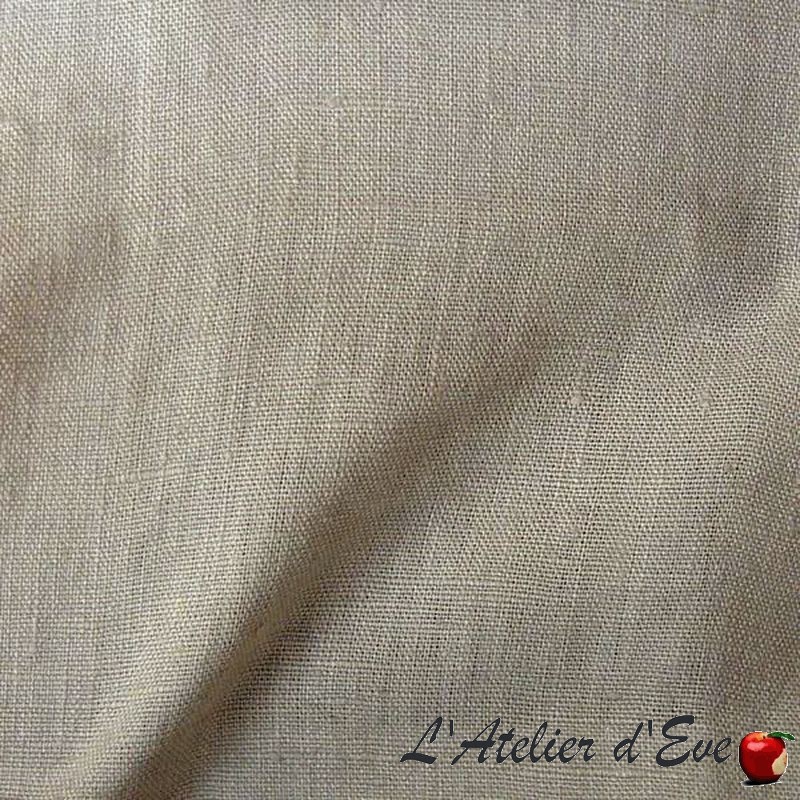 1529891 perle Lin lavé - Tissu ameublement 100% lin uni 