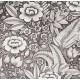 "Crystal" 2411601 crème fond noir trame Toile coton ameublement Thevenon