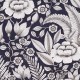 "Crystal" 2411602 blanc fond marine Toile coton ameublement Thevenon