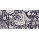 "Crystal" 2411602 blanc fond marine Toile coton ameublement Thevenon