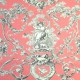 Ludivine toile de jouy hotpink Thevenon grande largeur 100% coton