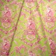 Ludivine toile de jouy anis rose Thevenon grande largeur 100% coton