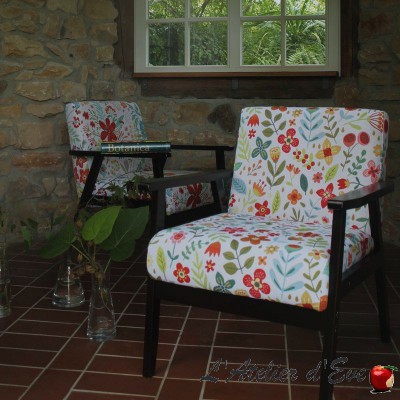 Tissu jacquard fleurie "Chatellier" Casal