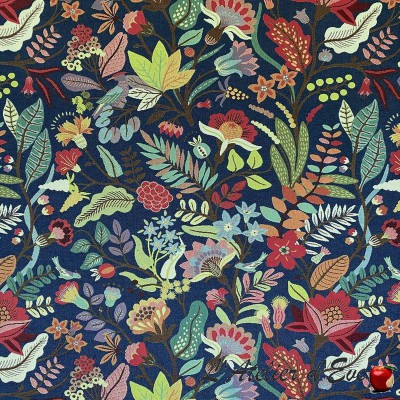 Tissu tapisserie fleurie "Bodhi" Casal