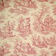 "A la campgne" rouge Rideau Made in France toile de jouy Casal