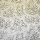 "A la campgne" taupe Rideau Made in France toile de jouy Casal