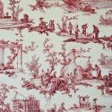 Rideau toile de Jouy "Les travaux de la manufacture" Fabrication Française