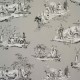 "Plaisir d'été" gris Rideau Made in France toile de jouy Casal