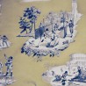 Plaisir hiver bleu Rideau Made in France toile de jouy Casal