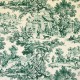 "Ronde villageoise" vert Rideau Made in France toile de jouy Casal