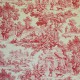 "Ronde villageoise" rouge Rideau Made in France toile de jouy Casal