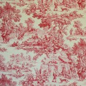 Rideau toile de Jouy "Ronde villageoise" Fabrication Française