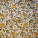 Rideau toile de Jouy lin "Bangalore" Fabrication Française