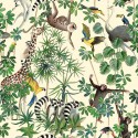 "La jungle des animaux" coated Fancy fabric Thevenon