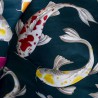 Illiade multicolore fond marine Toile de coton Thevenon