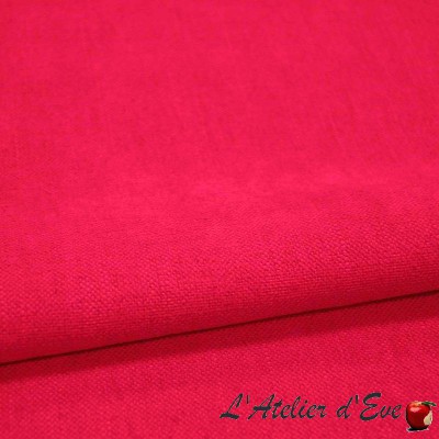"Brio" fucsia Toile d'ameublement aspect lin Casal