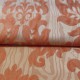 "Palatine" corail Tissu jacquard motif baroque Boudoir Casal