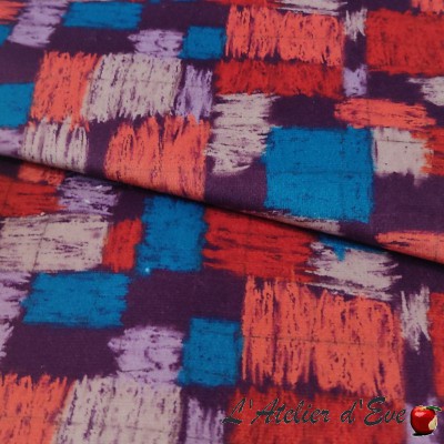 "Rencontre" Jacquard velvet checkered fabric ArtAile Casal