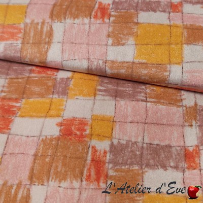 "Rencontre" Jacquard velvet checkered fabric Art'Aile Casal