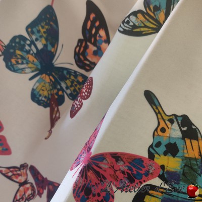 "Chrysalide" Jacquard velvet fabric butterflies Art'Aile Casal