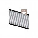 Ruban fronceur, ruflette 70mm blanche 19/AB2