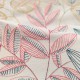 "Timor" coral Rideau fleuri brodé Made in France Prestigious Textiles