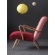 "Diabolo" fauteuil réalisé avec Diabolo écarlate 13474-75 et fruits rouges 13474-80