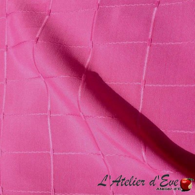 "Isis" fuschia Coupon 100 x 280cm tissu ameublement Thevenon