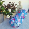 Bolster Céline bleu zinc Coussin de yoga Made in France L'Atelier d'Eve