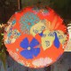 "Zafu" Kimono Flowers vue de dessous Coussin de méditation Made in France L'Atelier d'Eve
