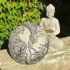 Zafu coco lin vue dessous Coussin de méditation Made in France L'Atelier d'Eve