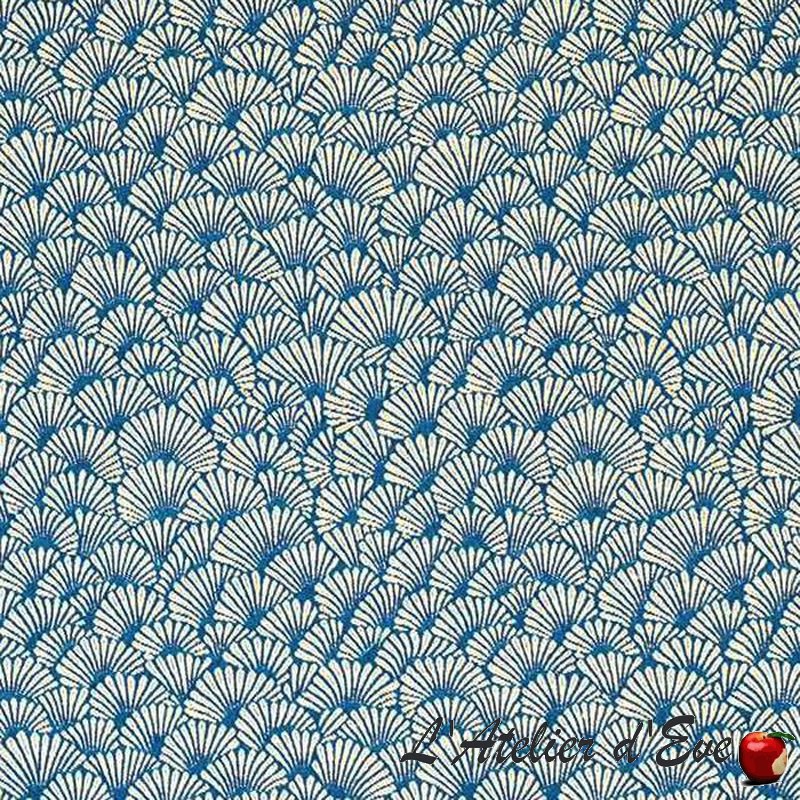 "Nymphea" canard Tissu ameublement jacquard au mètre Casal