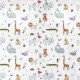 "Doodle" candyfloss - Tissu ameublement animaux brodés Collection Big Adventure Prestigious Textiles