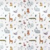 Doodle candyfloss - Tissu ameublement animaux brodés Collection Big Adventure Prestigious Textiles