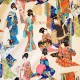 Rideau à œillets "Kimono" fond crème Thevenon fabriqué en France