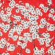 Tissu ameublement velours "Printemps au Japon" rouge 2 Thevenon