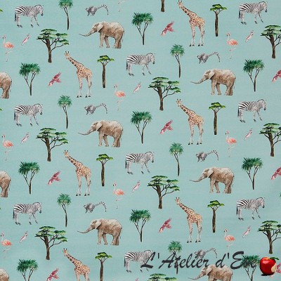 "On Safari" rainbow - Tissu pour enfants Collection Big Adventure Prestigious Textiles