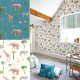  Papier peint pour enfant "Safari Park" thème animaux/jungle Prestigious Textiles