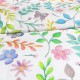 "Secret Garden" candyfloss - Détails tissu ameublement coton fleuri au mètre Collection Big Adventure Prestigious Textiles