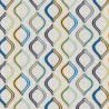 Tissu brodé en mouvement Spinning Top rainbow - Collection Big Adventure Prestigious Textiles